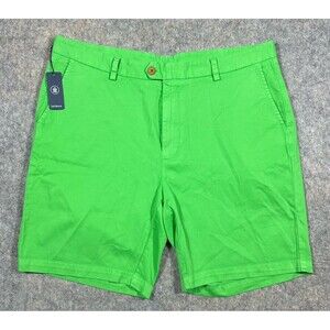 Turtleson Stateline Twill Shorts Men’s 38 Green Chino Pima Cotton Golf Stretch